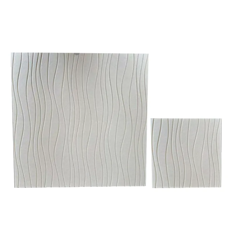 Panneau acoustique en feutre PET beige Water Wave